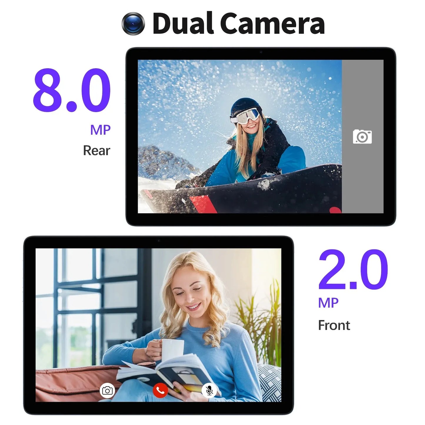 PRITOM TAB11 10-Inch Android 14 Tablet – 8GB RAM + 128GB ROM, Octa-Core, 5G WiFi with Keyboard, Mouse & Case