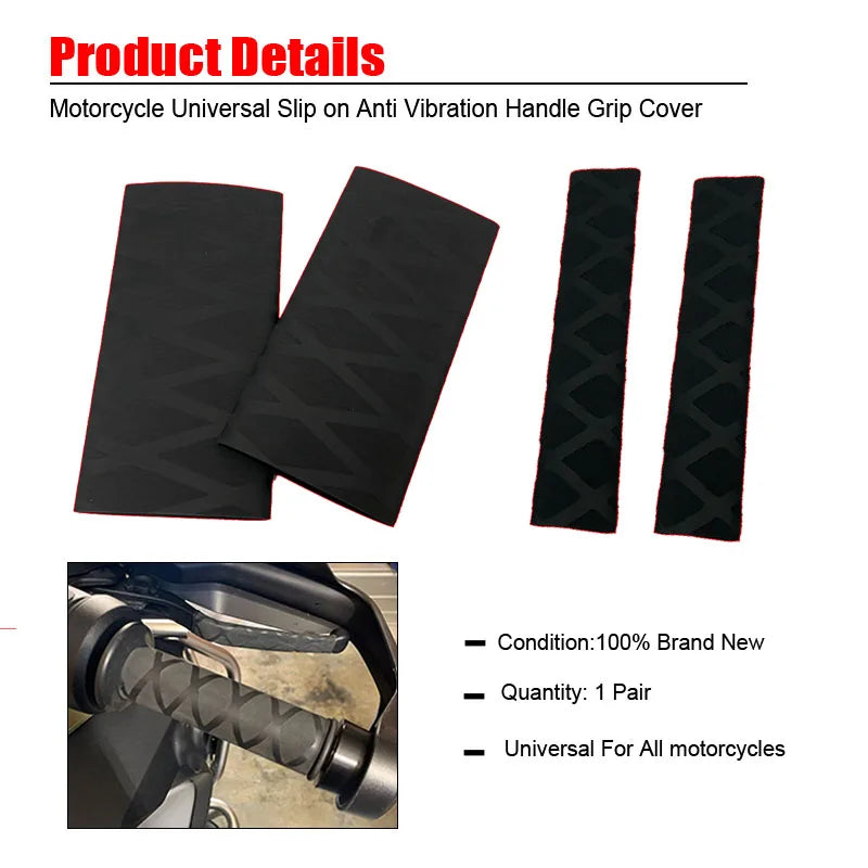 Universal Heat Shrinkable Grip Cover for BMW Motorcycles - Non-Slip Rubber Grip Glove for R1250GS, R1200GS, F750GS, F850GS, F900R
