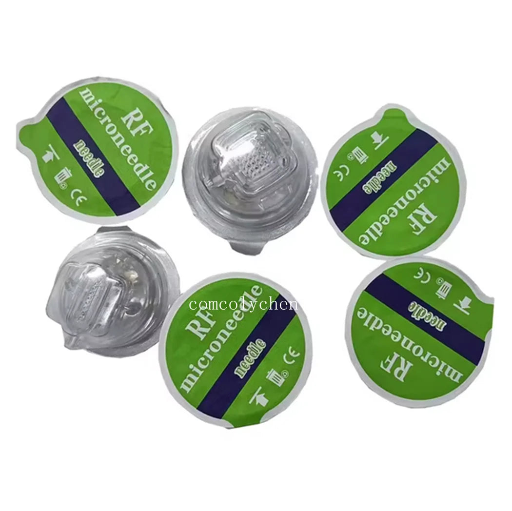 Disposable Green Insulated Cartridge Consumables, Gold-Plated 10/25/64 Pins Nano Cartridges, Accessory for RF Treatments