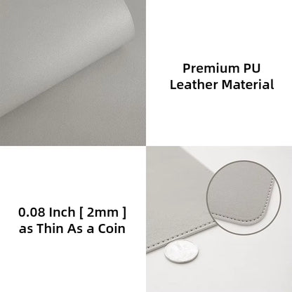 Large PU Leather Desk Protector Mat — Waterproof Non-Slip Mouse & Keyboard Pad