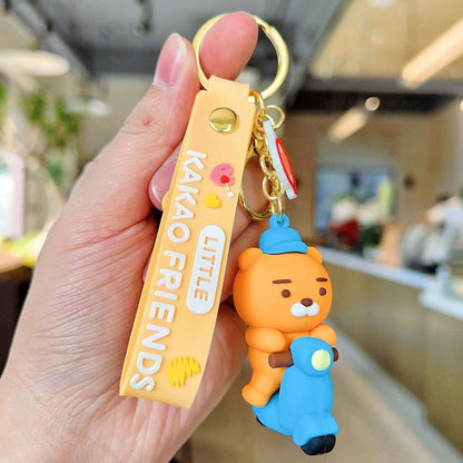 Choonsik Silicone Keychain - Cute Figurine Pendant for Car Keys, Bags & Small Gifts