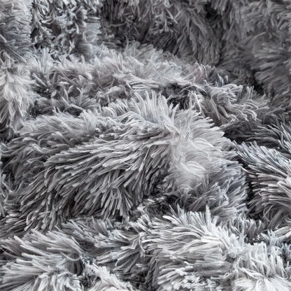 Double Mink & Lamb Fleece Blanket – Coral Fleece Long Hair Solid Color Blanket for Sofa, Soft Cotton Throw