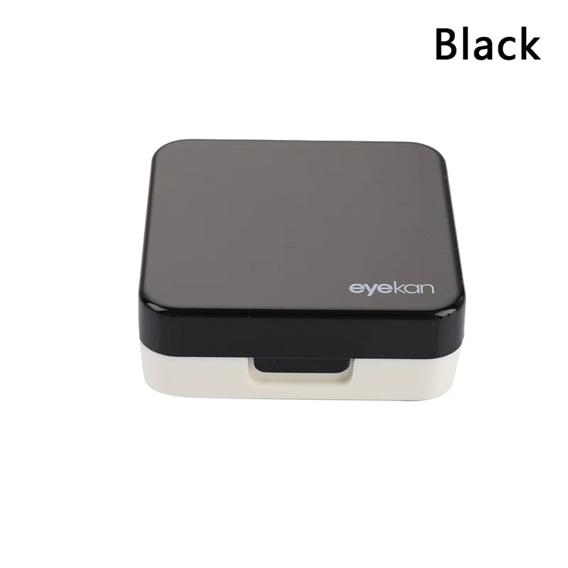 Portable Square Contact Lens Case – Travel Storage Container & Soaking Box in Solid Colors, Fashion Eye Care Accessories