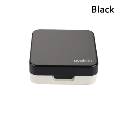 Portable Square Contact Lens Case – Travel Storage Container & Soaking Box in Solid Colors, Fashion Eye Care Accessories