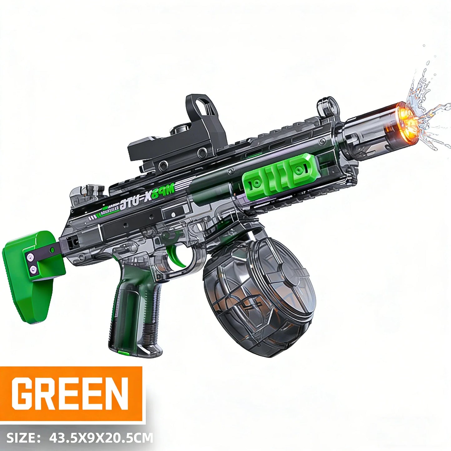 Electric Water Gun Toy - Automatic Sensor Light Recoil Simulation Outdoor Beach Toy for Kids