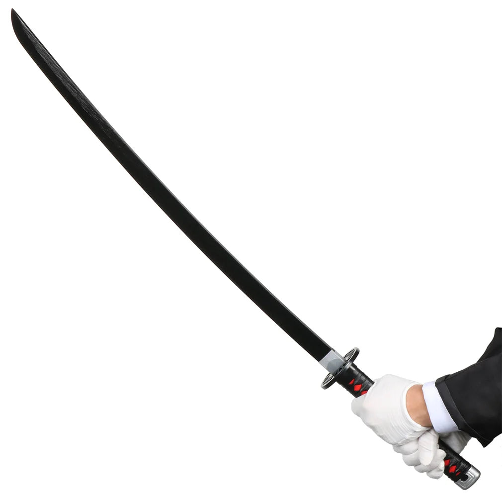 41" Demon Slayer Tanjiro Katana Sword – Samurai Cosplay Prop with Belt & Holder for Halloween Decoration