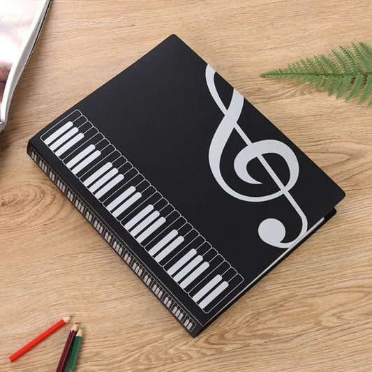 Creative Guitar & Piano Sheet Music Folder – A4 Music Score Document Storage Organizer