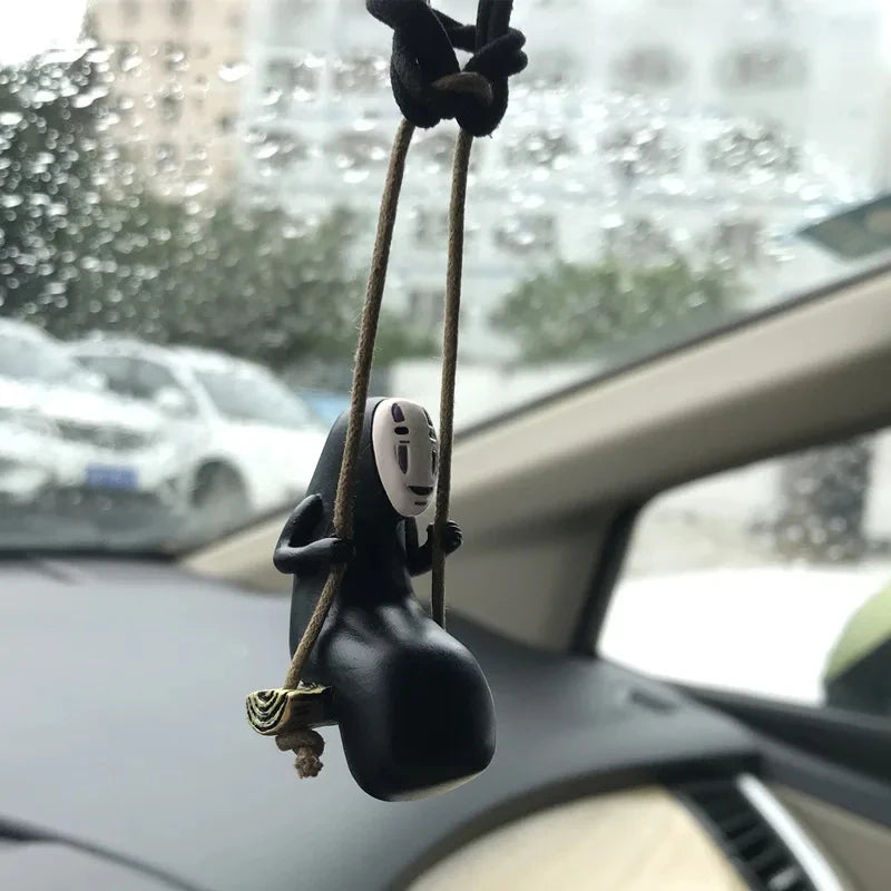 Cute Anime Car Ornaments: Faceless Male Car Pendant for Rearview Mirror - Birthday Gift Auto Decoration Accessories