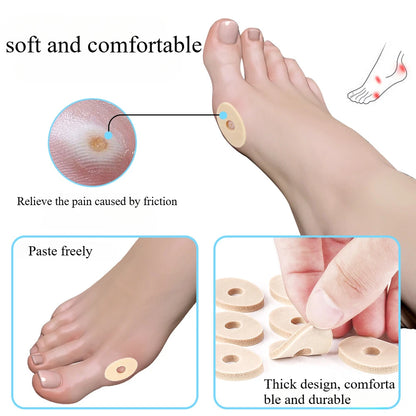 15-Piece Corn Plasters and Foot Callus Cushions - Toe Protection Pads for Friction, Callus Care and Foot Comfort