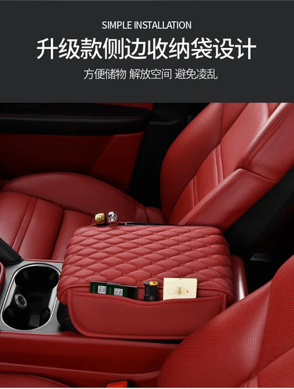 Car Armrest Box Expander Cushion – 5cm Thick Luxury 3D Memory Foam Center Console Protection Pad