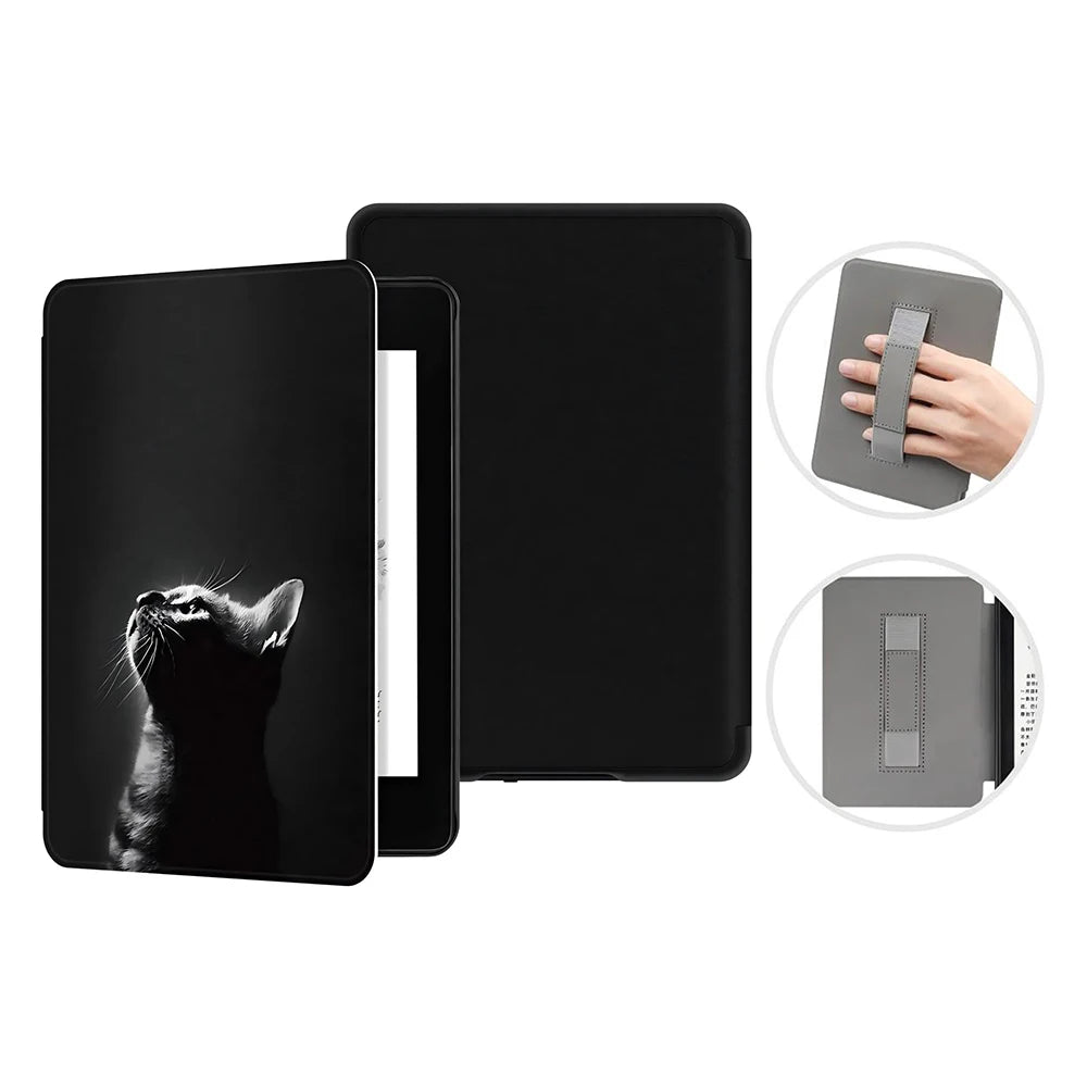 SA568B Leather Case for Kindle Paperwhite 12th Gen 2024 Signature Edition – 7-Inch Cover with Hand Strap & Auto Sleep