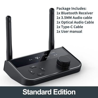3D Stereo Bluetooth 5.3 Audio Receiver | Optical, Coaxial, 3.5mm AUX Output Wireless Adapter for Car and Speakers