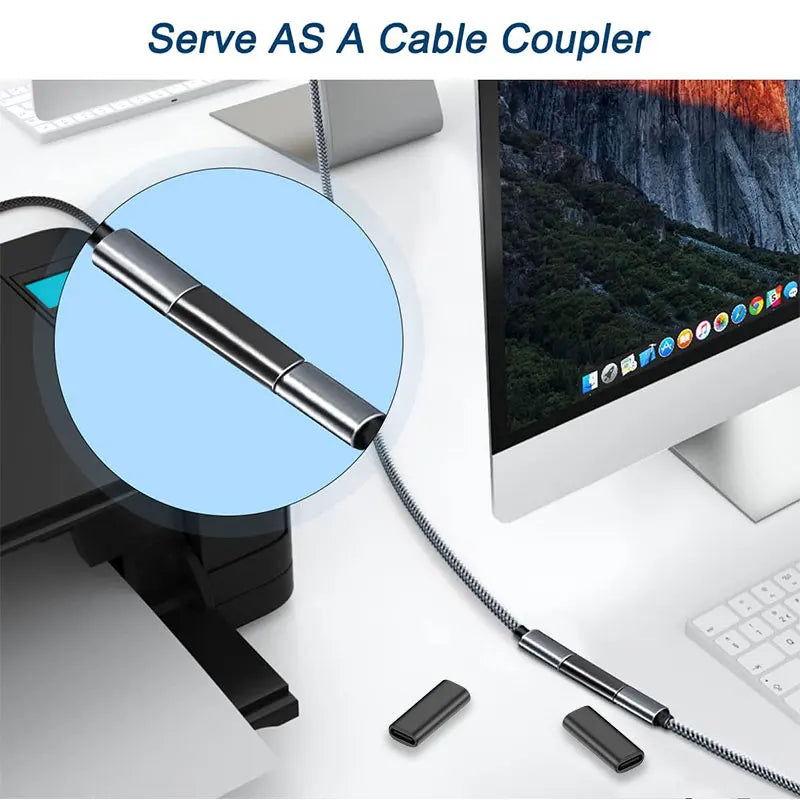 USB C Female to Female Adapter - Type C 3.1 Coupler Connector for Phone, Tablet & USB C Cable Extension