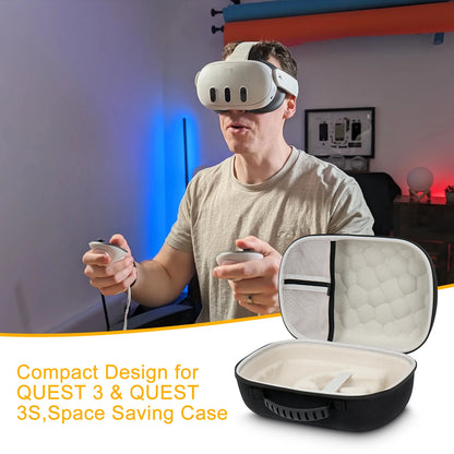 Hard Carrying Case for Meta Quest 3/3S & Oculus Quest 2 — BOBOVR / Kiwi Design Compatible Travel Storage Bag