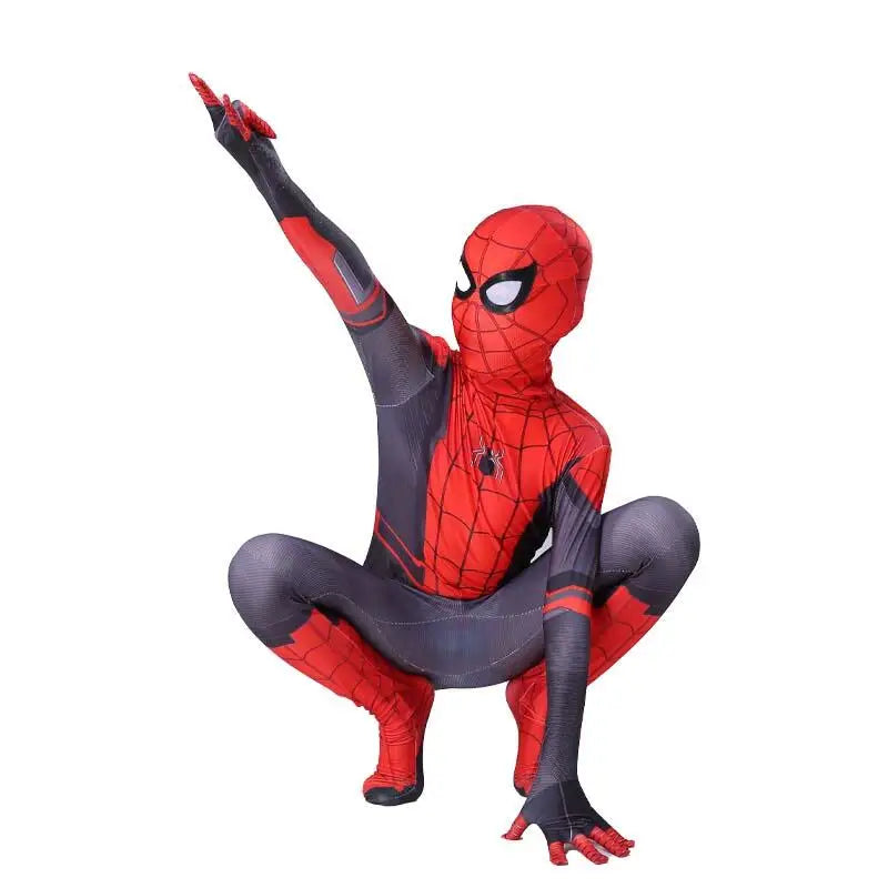 Miles Spider-Man Costume Jumpsuit — Superhero Bodysuit with Head Cover for Halloween & Cosplay Party