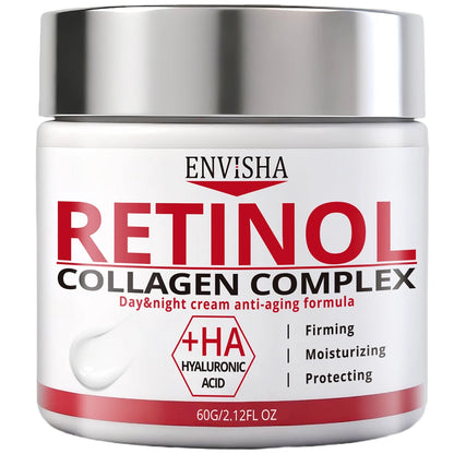 ENVISHA Retinol Collagen Face Cream - Deep Hydration, Skin Brightening and Fine Line Care Moisturizer