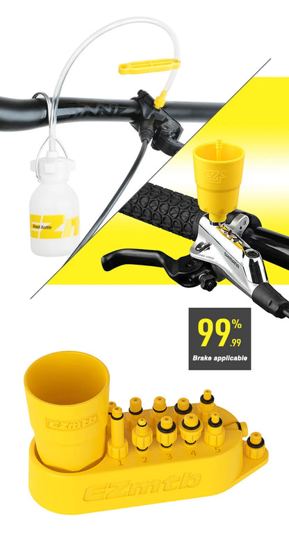 Bicycle Hydraulic Disc Brake Oil Bleed Kit – EZMTB PRO for SHIMANO, SRAM, Avid & MAGURA MTB Bike Repair Tool