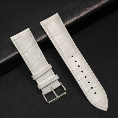Leather Watch Strap 20mm/22mm - Vintage Replacement Band for Samsung Galaxy Watch 7/6/5/4 and Xiaomi Redmi Watch 3 Lite/Active