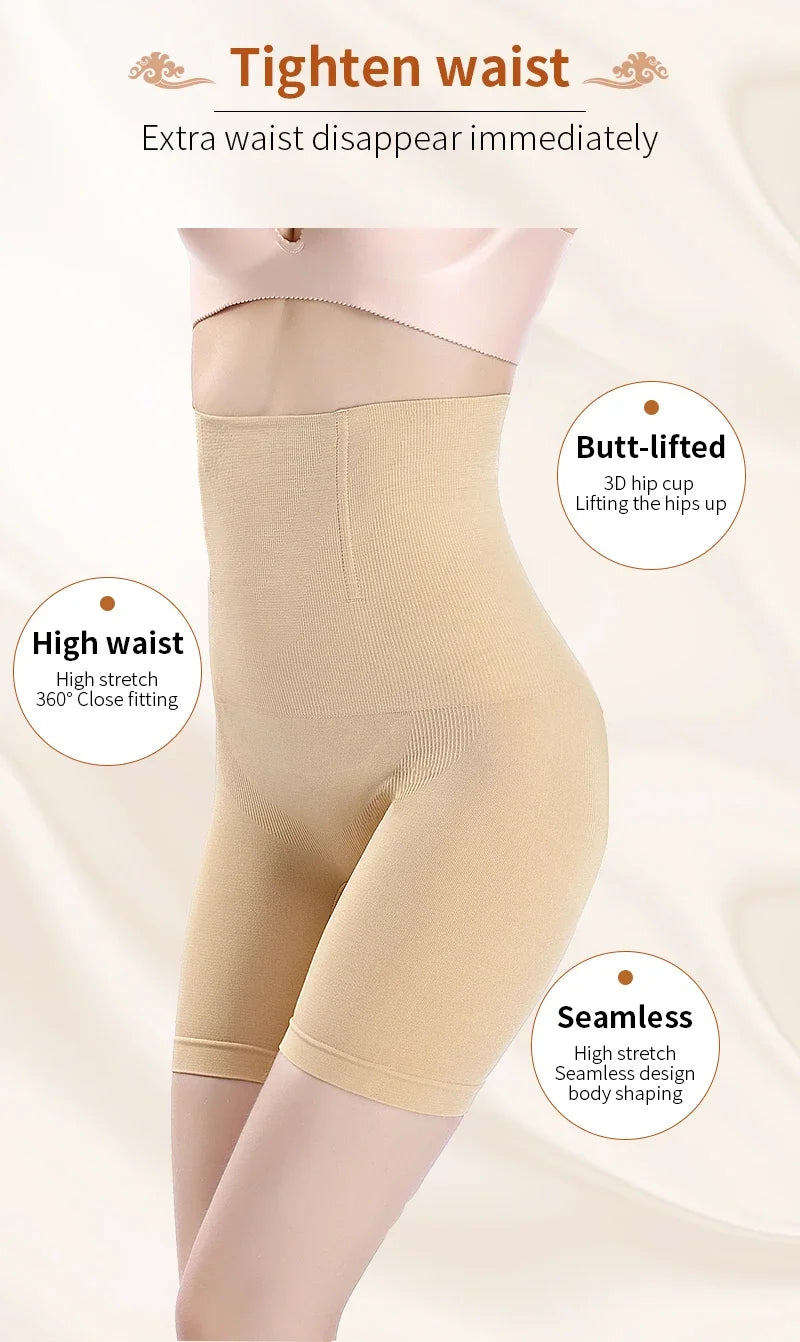 Women’s Seamless High-Waist Shapewear – Butt Lifter Tummy Control Slimming Panty Briefs