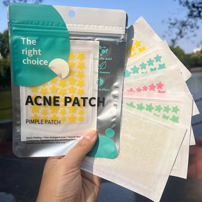 Star Hydrocolloid Acne Patches - Invisible Pimple Spot Stickers for Blemish Coverage and Daily Skincare