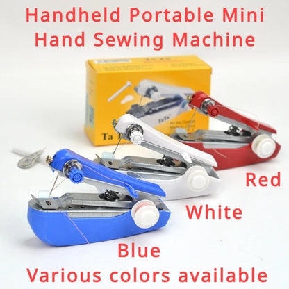 Portable Mini Manual Sewing Machine & Travel Sewing Kit - Handy Needlework Tool for Fabric & Clothes
