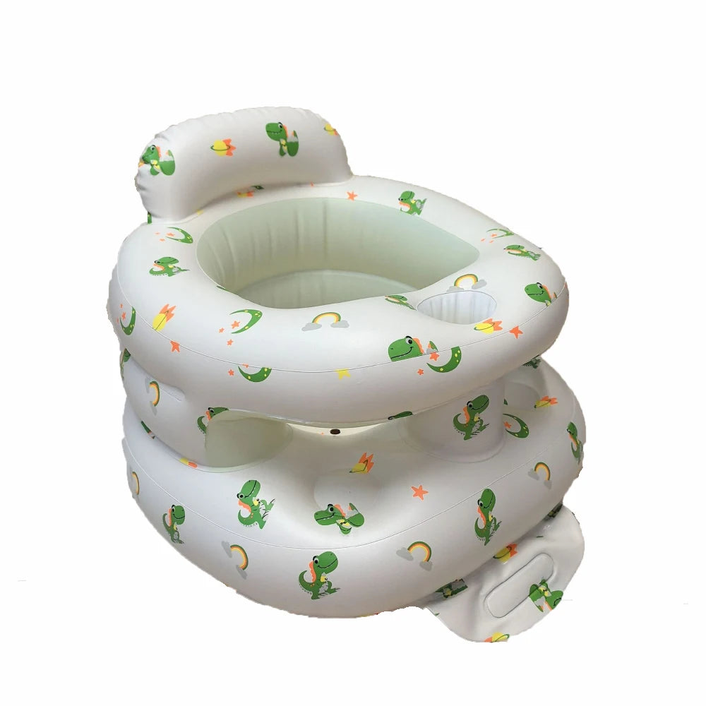 Inflatable Baby Seat with Built-In Air Pump – Portable Wraparound Infant Support Chair for Babies 6–12 Months Learning to Sit