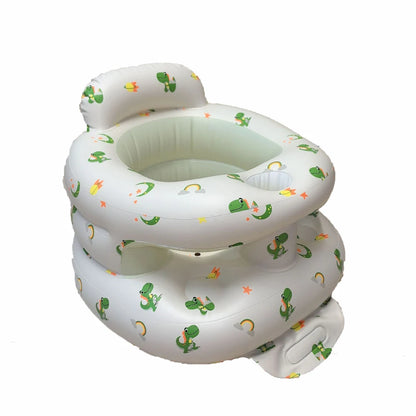 Inflatable Baby Seat with Built-In Air Pump – Portable Wraparound Infant Support Chair for Babies 6–12 Months Learning to Sit