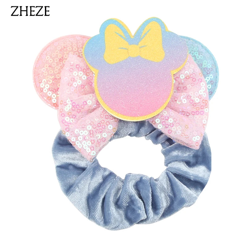 Velvet Mouse Scrunchies - Cute Elastic Ponytail Holders & Hair Accessories for Girls