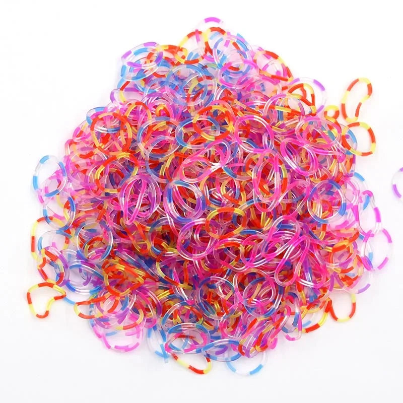 1800pcs Elastic Rubber Loom Bands DIY Kit – Weave Bracelet Craft Set with Storage Box for Kids, Teens & Handmade Gifts