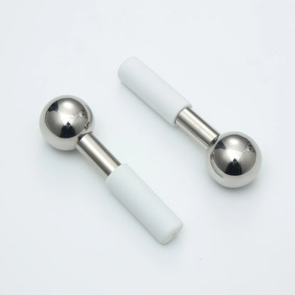 Mini 2pcs Stainless Steel Ice Globes – Cryo Sticks for Face & Eyes, Cold Roller for Puffiness, Wrinkles & Dark Circles