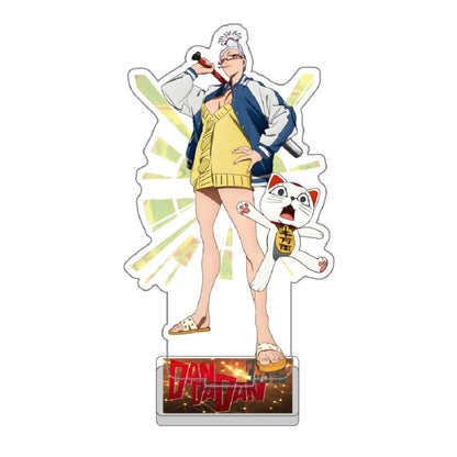Anime Dandadan Momo Acrylic Keychain Stand – 15cm Cosplay Figure Display Plate for Bag Decoration, Fan Gift & Collectible Ornament