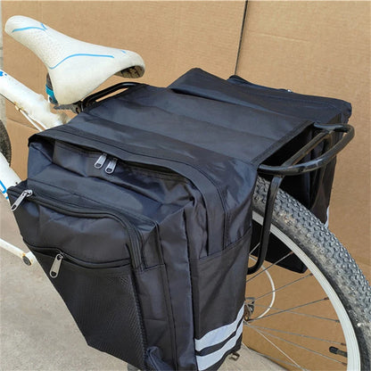 2-in-1 Cycling Double-Side Rear Rack – Camo Trunk Bag & Bike Pannier for Mountain & Road Bikes