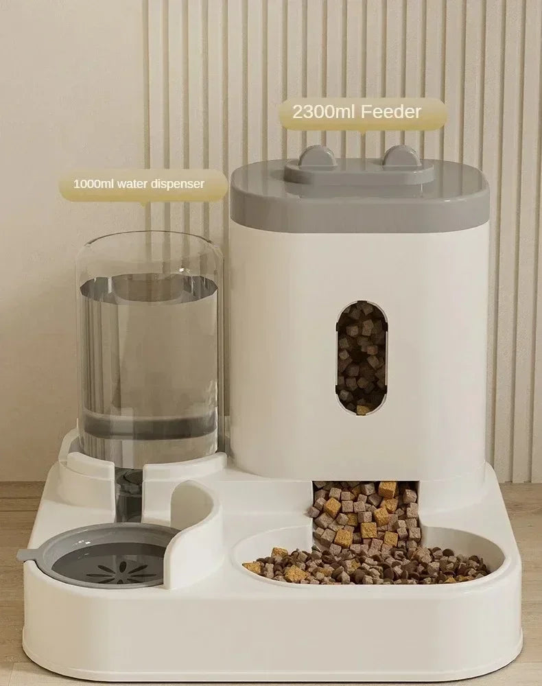 Automatic Pet Feeder with Water Fountain – Large Capacity Dog & Cat Food Bowl