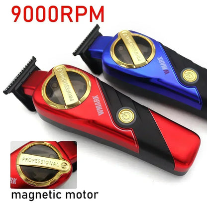 WMARK NG 9213 Professional Hair Trimmer for Men – 9000 RPM Magnetic Motor, DLC T-Blade, Zero Gapped Finishing Clipper