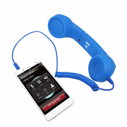 3.5mm Retro Telephone Receiver Cellphone Handset - Classic Portable Headphone for iPhone/iPad/Samsung and PC