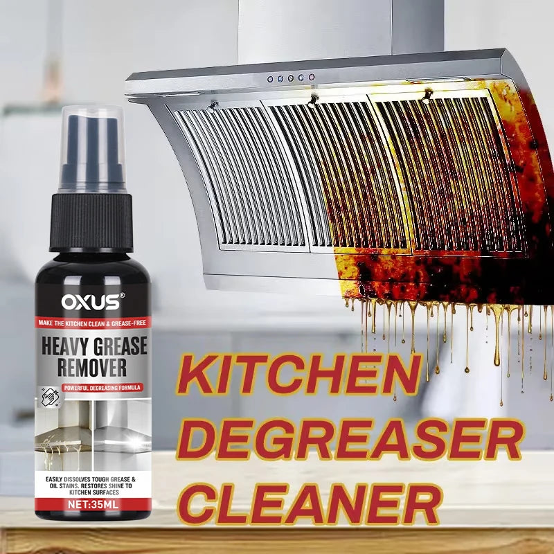 Heavy-Duty Kitchen Grease Cleaner – Fast-Acting Oil and Stain Remover for Range Hoods, Stoves, and Kitchen Surfaces