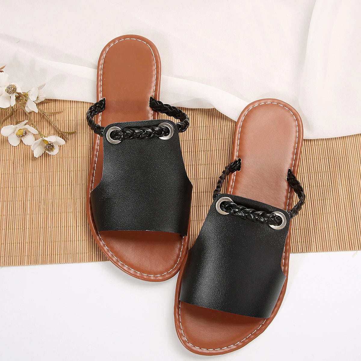 Women's Flat Sandals 2024 – Casual Summer Slippers, Bohemian Flip Flops, Beach Dress Slides Shoes