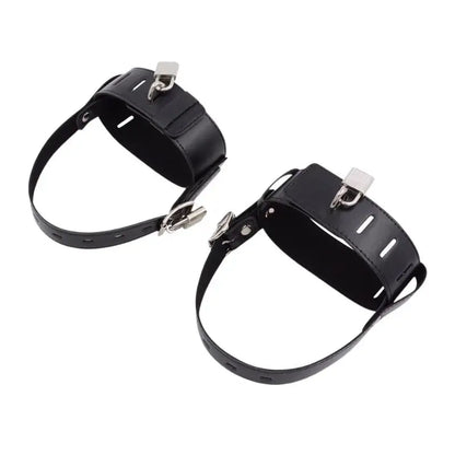 2PCS Punk Gothic Ankle Belt Harness - Adjustable Black Lock Strap for Cosplay Costumes & Fashion Accessories
