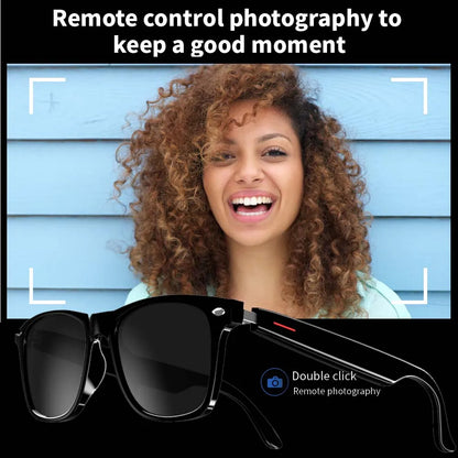 SENBONO E13 Smart Glasses – Blue Light Filtering Polarized Lenses with Audio, Built-in Mic, Speakers, Touch & Voice Assistant