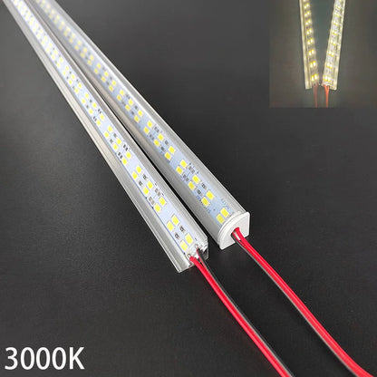 72LED Super Bright Light Bar - 50cm DC12V Aluminum Strip Lamp for Kitchen & Shelf Lighting
