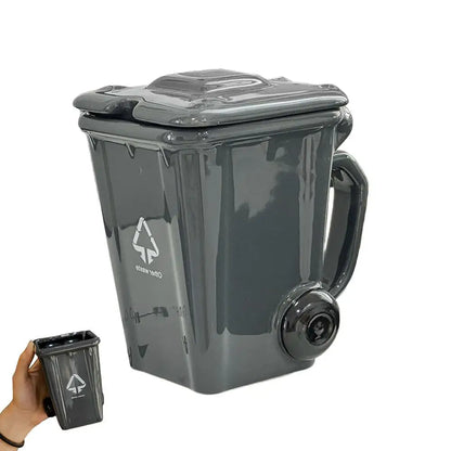 400ml Trash Can Design Mug - Creative Coffee & Milk Cup for Office and Home