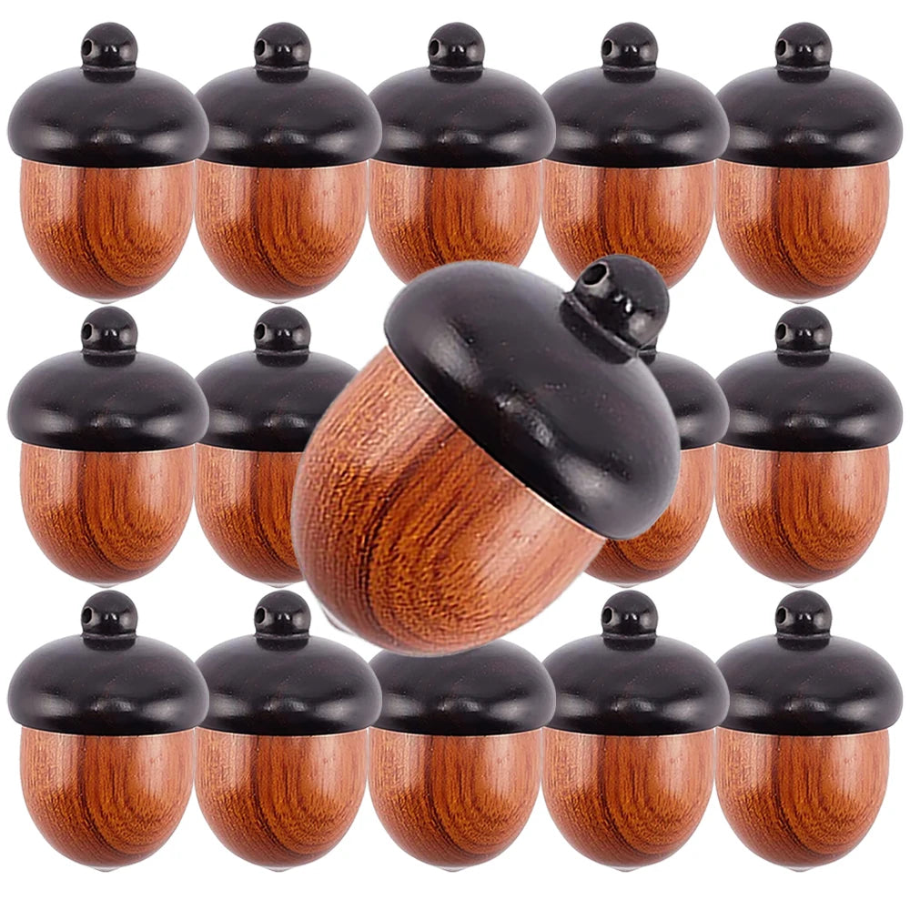 Mini Wood Acorn Pendant Box - 5/1Pcs Portable Multi-Purpose Rescue Pill Case & DIY Storage Container