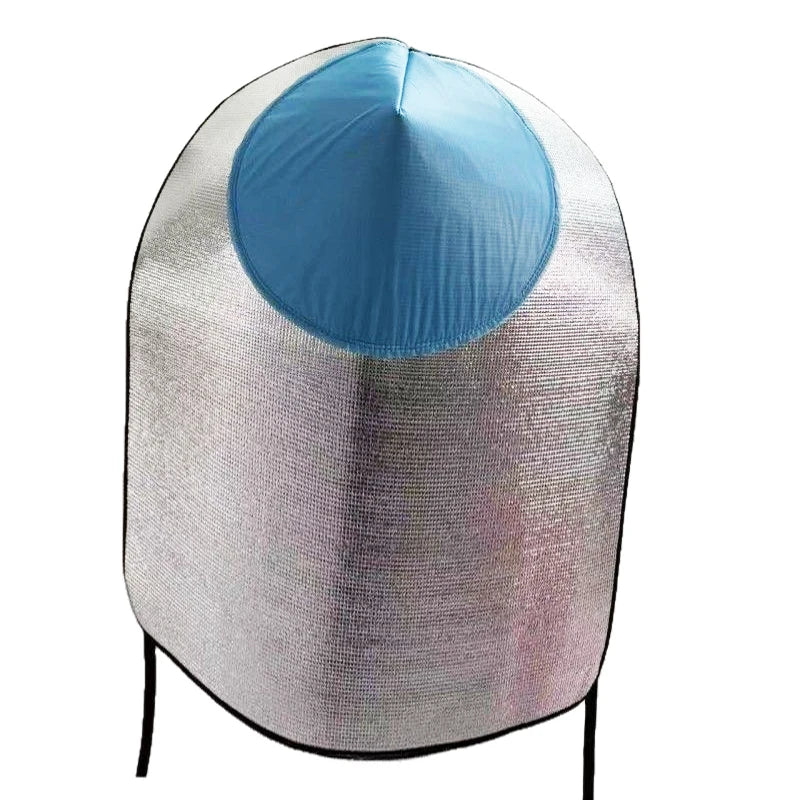 Sun & Rain Hooded Cape – Breathable UV Protection Wide Brim Hat with Neck Cover for Farming & Gardening