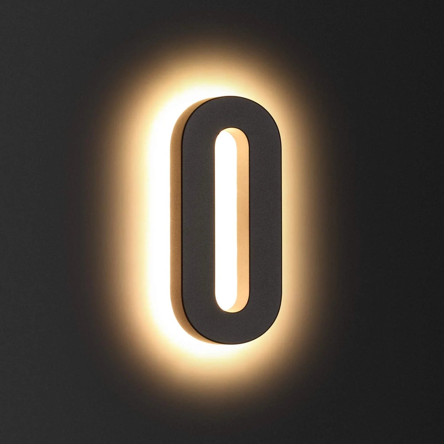 Illuminated Backlit LED House Numbers - Stainless Steel Floating Outdoor Address Sign with Durable Waterproof Finish