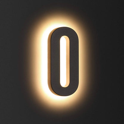 Illuminated Backlit LED House Numbers - Stainless Steel Floating Outdoor Address Sign with Durable Waterproof Finish