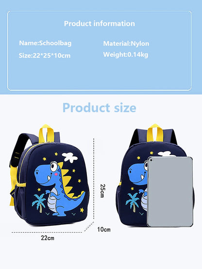 Cute Cartoon Dinosaur Baby Backpack – Adjustable Kindergarten Schoolbag for Boys & Girls