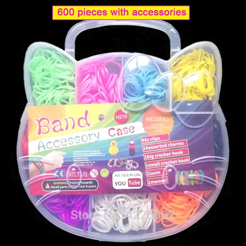 Pantone Color Rainbow Rubber Bands for Loom Bracelets – Western European Style DIY Arts & Crafts Kit