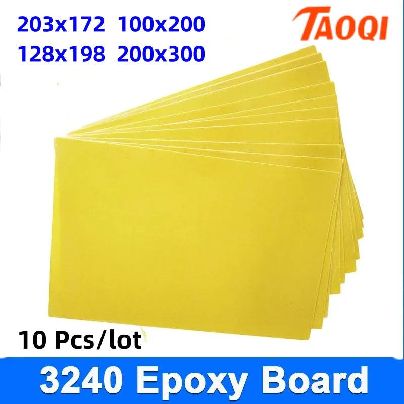 10PCS High-Temperature Insulation Board - 3240 Fiberglass Epoxy Circuit Protection & Electrical Insulation Sheet