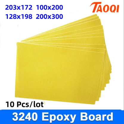 10PCS High-Temperature Insulation Board - 3240 Fiberglass Epoxy Circuit Protection & Electrical Insulation Sheet
