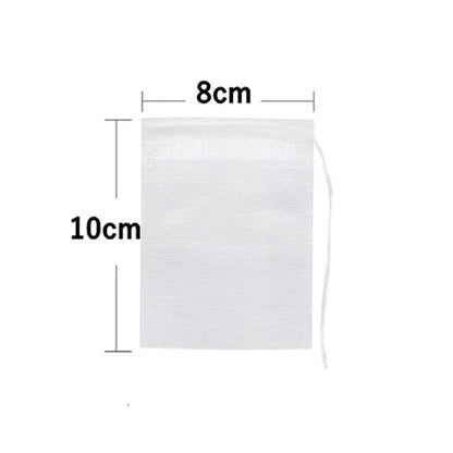 50/100PCS Disposable Tea Filter Bags - Non-Woven Empty Tea Infuser Pouches with String